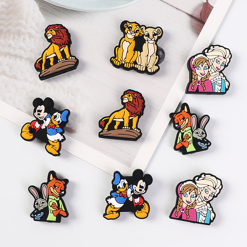Silicone Focal Beads Disney Anime Characters Classic Duo Group 20pcs 4