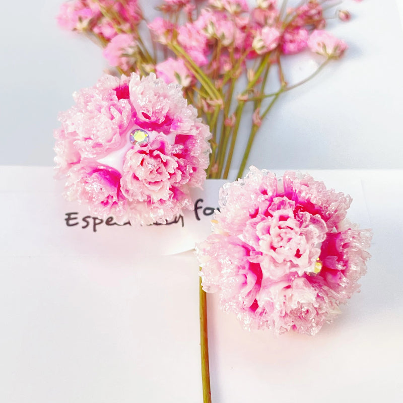 Flower Clay Beads 22mm Multicolor Peony Balls Polymer 10Pcs 2
