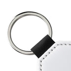Sublimation Blank Keychain White Metal Ring Multiple Shapes 5
