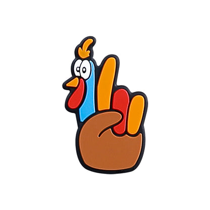 Silicone Focal Beads Thanksgiving Turkey With Pumpkin and Thankful Vibes 20pcs 4
