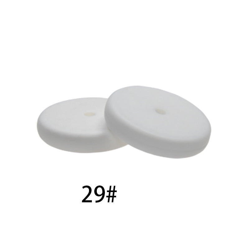 25mm Silicone Beads Flat Coin Spacer Pastel Mix 50pcs 12