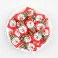 Red Dwarf Silicone Focal Beads Wholesale, Christmas Tree Hat Design