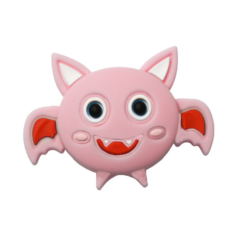 Silicone Focal Beads Halloween Ghost Pumpkin Bat Designs 10pcs 9