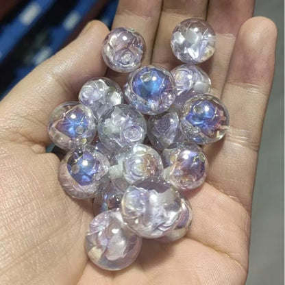 Twilight Rose Resin Beads 16mm Round Mixed Colors 20pcs 12