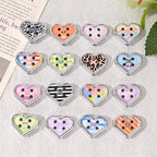 Heart Pattern Acrylic Buttons Beads Sweet 23mm 10pcs 3