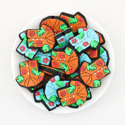 Summer Color Shirt Silicone Focal Beads 20pcs 2