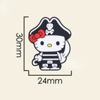 Silicone Focal Beads Pirate Kitty Kuromi Wearing Pirate Hat 20pcs 2