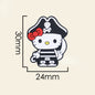 Silicone Focal Beads Pirate Kitty Kuromi Wearing Pirate Hat 20pcs 2