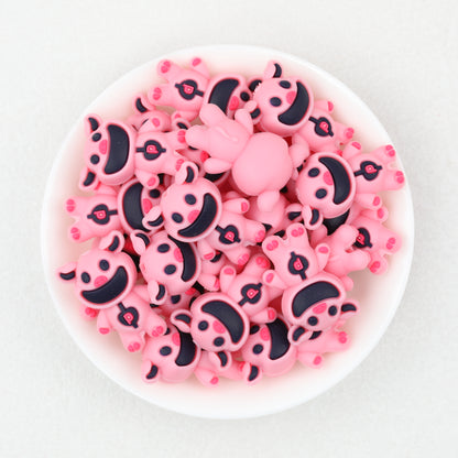 Colorful 3D Animal Monster Silicone Focal Beads 20pcs 2