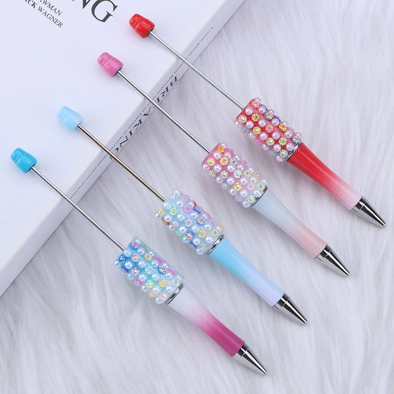 Colorful Pearl Gradient Round Ballpoint Pen Plastic 4