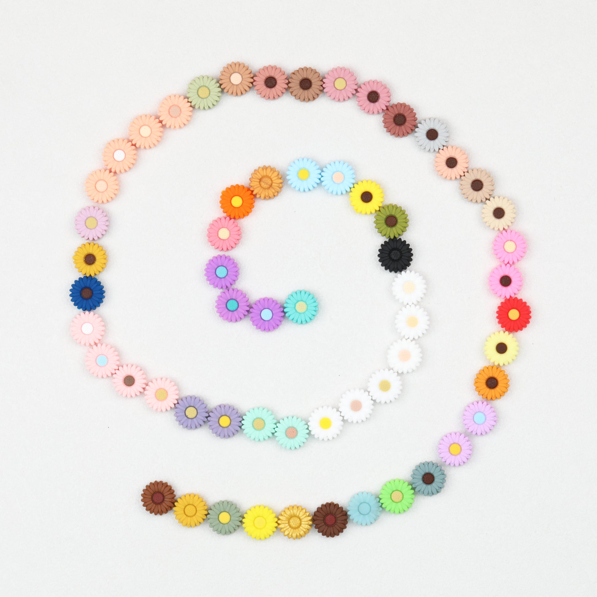 20pcs 20mm Daisy Sunflower Silicone Focal Beads 5