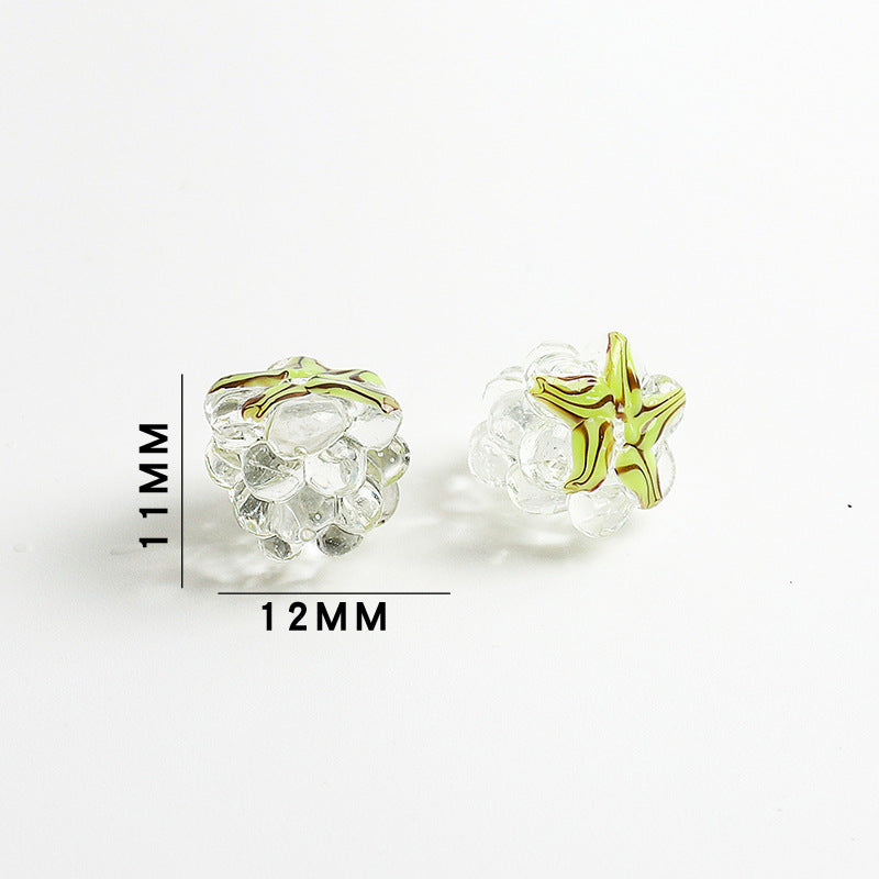 Grape Shaped Glass Beads 11x12mm 10pcs 12