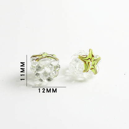 Grape Shaped Glass Beads 11x12mm 10pcs 12