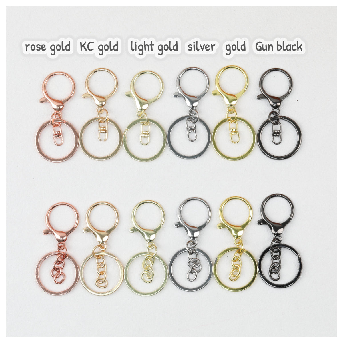 Zinc Alloy Lobster Clasp Keychain Hardware with Split Ring