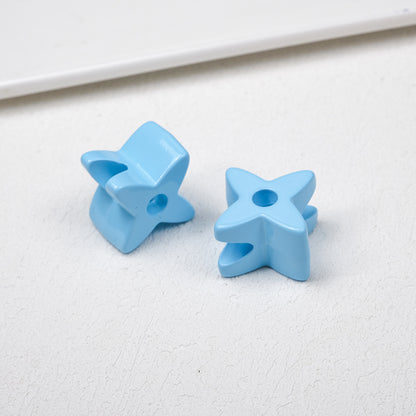 Glossy Clover Shaped Acrylic Beads 25x24x14mm Hole 6mm 20pcs 5