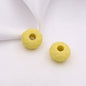 Acrylic Faceted Spacer Beads 14mm Rubberized Finish 40pcs - yellow