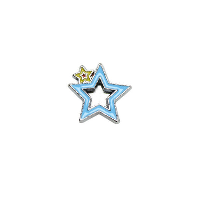 Chrome Alloy Rhinestone Beads Star Heart Crown Shapes 4pcs 19
