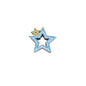 Chrome Alloy Rhinestone Beads Star Heart Crown Shapes 4pcs 19
