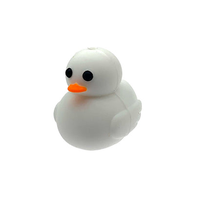 Silicone 3D Focal Beads Little Duck Vibrant Colors Glitter Speckled 4