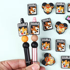 Silicone Focal Beads Disney Chipmunks Mickey Mouse Double Trouble Text 20pcs 8