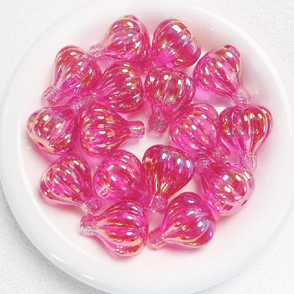 Transparent Hot Air Balloon Acrylic Beads 30x25mm Glossy Pastel 5pcs 7