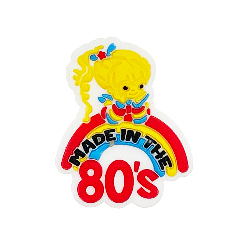 Silicone Focal Beads Rainbow Girl Made In The 80s Rainbow 20pcs