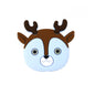 Silicone Focal Beads Deer Face Antlers Mint Green Pink Light Blue 20pcs 8