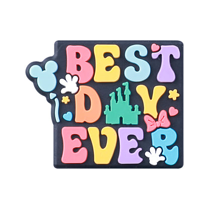 Silicone Focal Beads Dreams With Printed Text 20pcs 6