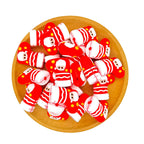Silicone 3D Focal Beads Christmas Socks Wearing Festive Santa Face 2