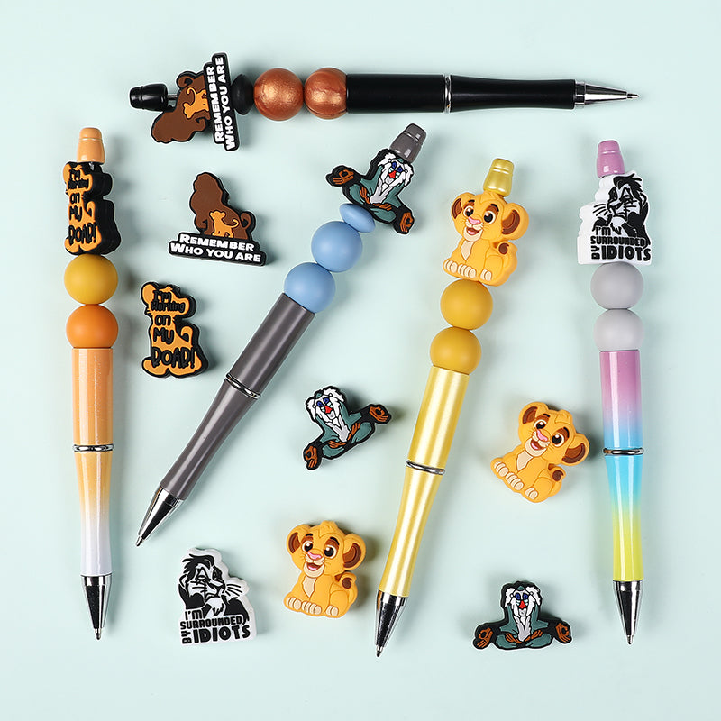 Silicone Focal Beads Lion King Expressions Quotes 20pcs 6
