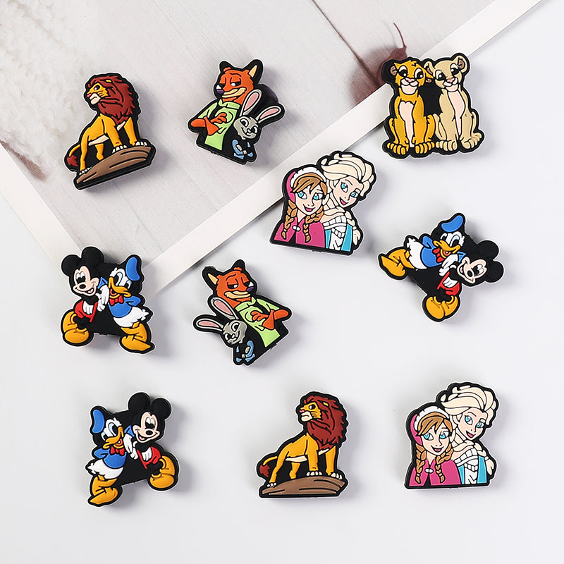 Silicone Focal Beads Disney Anime Characters Classic Duo Group 20pcs 6