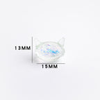 Cat Shaped 15mm Glass Beads Sparkling Reflective Surface 10pcs 6