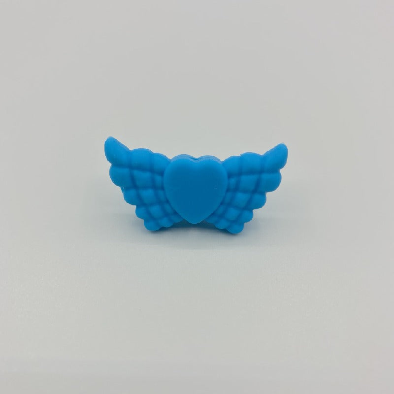 Wing Silicone Beads Mixed Colors 20pcs 28