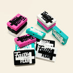 Silicone Focal Beads Faith Faith Over Fear Rectangular Block Shape 20pcs