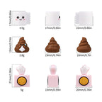 Silicone 3D Focal Beads Tissue Poop Smiling Face Detail 10