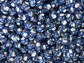 Dark Blue 15mm Silicone Beads Santa Claus Print 50pcs