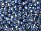 Dark Blue 15mm Silicone Beads Santa Claus Print 50pcs