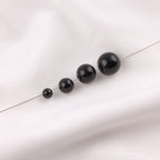 Pearl Round Glass Beads 3-12mm Black Imitation Glossy 3