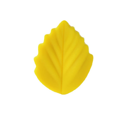 Colorful Leaf Silicone Beads Solid Color Matte Finish 20pcs 14