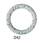 65mm Printed Silicone Beads Round Rings Floral Animal Spots Prints 48