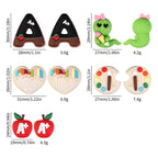 Silicone 3D Focal Beads Teacher Apple A+ Pencil 20pcs 9