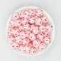 Valentine Theme 15mm Silicone Beads Printed Pattern 50pcs - Heartbeat