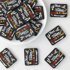 Halloween Square Silicone Focal Beads Magic Theme 20pcs