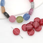 Glitter Flat Round Resin Beads 12mm Shiny Sparkle Colors 50pcs 7