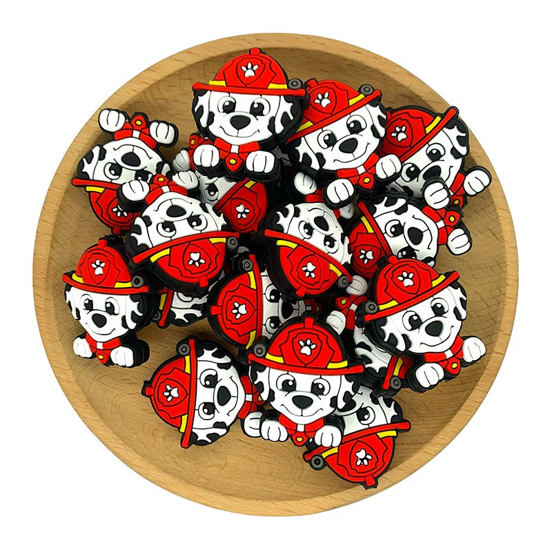 Silicone Focal Beads Paw Patrol Dog Faces 20pcs 2