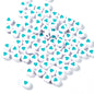 Colored Heart Acrylic Flat Round Beads 7mm Mixed Colors 200pcs 12