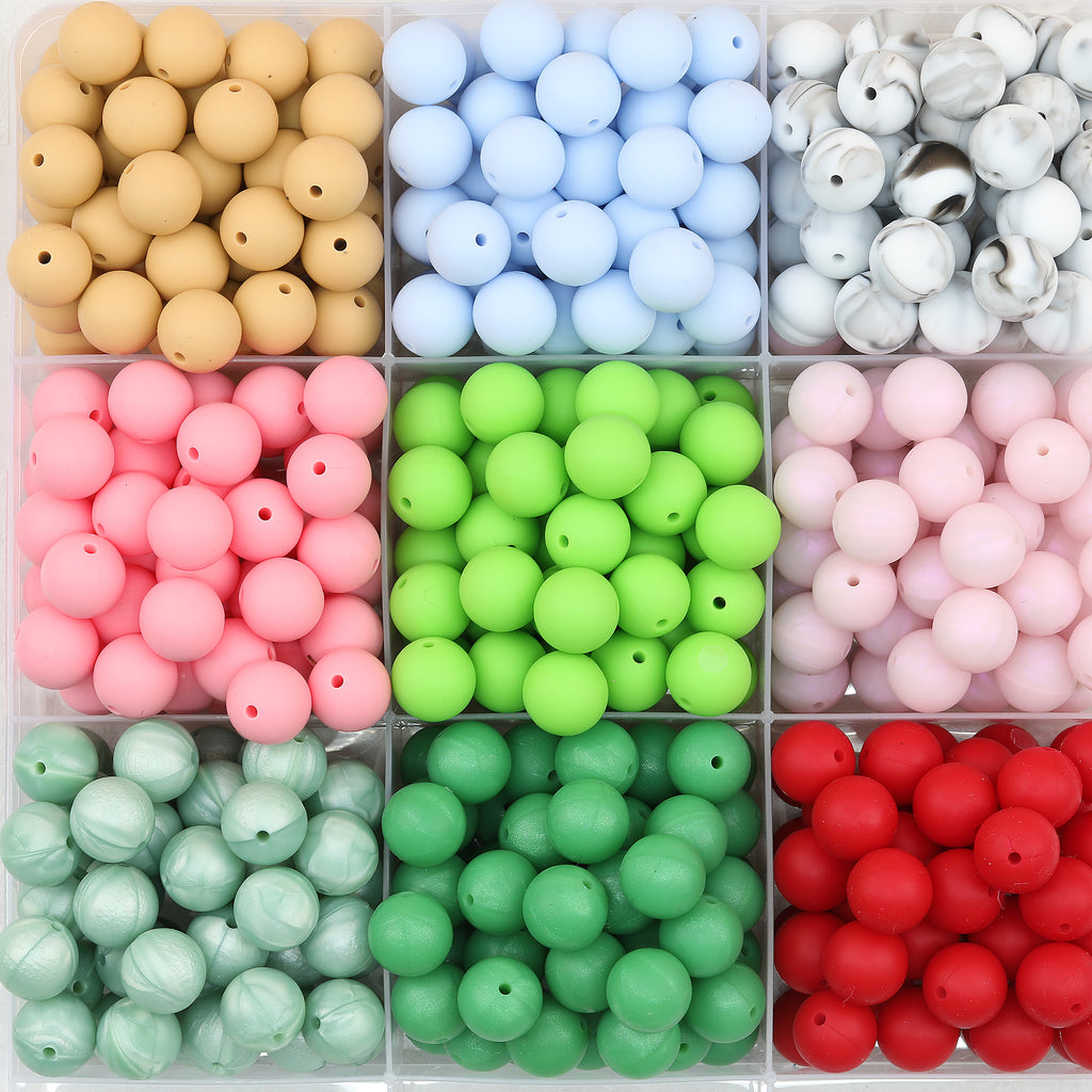 50pcs 15mm Solid Color Round Silicone Beads-32 Colors（97-123） 5