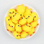 3D Cute Cartoon Yellow Chick Silicone Focal Beads 20Pcs  2