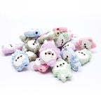 Silicone Focal Beads Dancing Bears Wearing Tilted Hat 20pcs 5