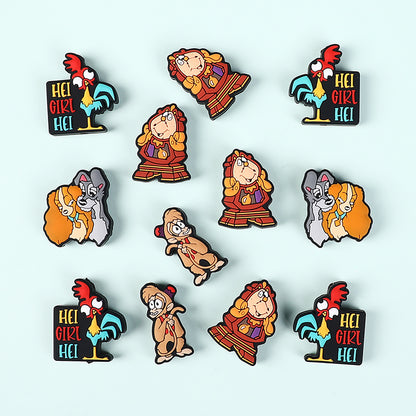 Silicone Focal Beads Disney Aladdin Characters With Stars 20pcs 6